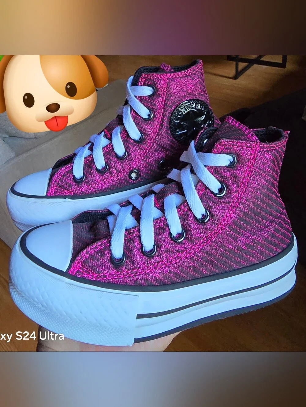 Sz 11 Toddler Girl's CONVERSE CTAS EVA LIFT SPARKLE Platform Burgundy Casual Sho